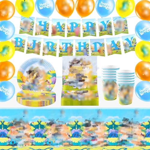 Geburtstagsparty-Dekorationen, 60-teiliges Partygeschirr-Set, Partyzubehör, Luftballons, Charaktere, Geburtstagsdekorationen, Kuchenaufsätze, Servietten, Geburtstagsbanner, Teller, Tasse, Geburtstagsparty-Dekorationen, 60-teiliges Partygeschirr-Set, Partyzubehör, Luftballons, Charaktere, Geburtstagsdekorationen, Kuchenaufsätze, Servietten, Geburtstagsbanner, Teller, Tasse, von Sidesea