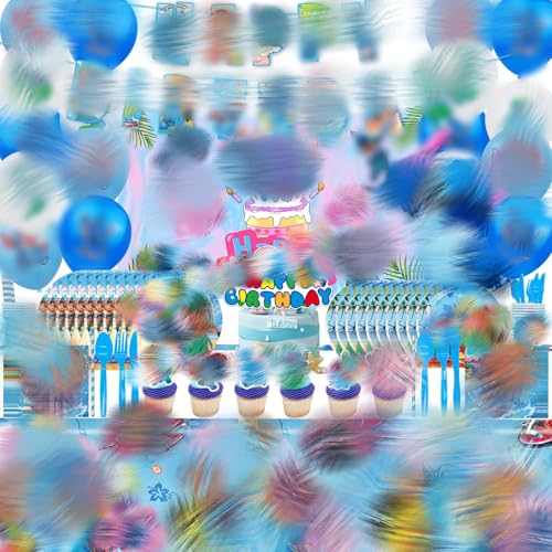 Geburtstagsparty-Dekorationen, 95-teiliges Partygeschirr-Set, Partyzubehör, Luftballons, Geburtstagsdekorationen, Kuchenaufsätze, Servietten, Geburtstagsbanner, Pappteller, Tasse Geburtstagsparty-Dekorationen, 95-teiliges Partygeschirr-Set, Partyzubehör, Luftballons, Geburtstagsdekorationen, Kuchenaufsätze, Servietten, Geburtstagsbanner, Pappteller, Tasse von Sidesea