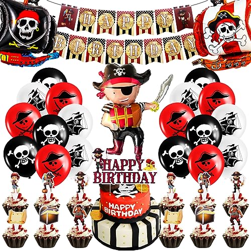 Piraten Kindergeburtstag Deko, 35 Stück Red Piratenschatz Kindergeburtstag Geburtstagsdeko Jungen Piraten Luftballons Piratenschiff Tortendeko HAPPY BIRTHDAY Banner Piratenparty Kindergeburtstag Piraten Kindergeburtstag Deko, 35 Stück Red Piratenschatz Kindergeburtstag Geburtstagsdeko Jungen Piraten Luftballons Piratenschiff Tortendeko HAPPY BIRTHDAY Banner Piratenparty Kindergeburtstag von Sidesea