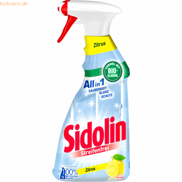 Sidolin Glasreiniger 646918 Zitrus Spray 500ml Sidolin Glasreiniger 646918 Zitrus Spray 500ml von Sidolin