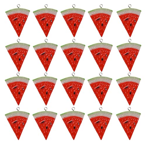 Kreative Idee Wassermelonenscheiben Charms, 20 Stück niedliche Obst-Wassermelonen-Obst-Charm-Anhänger für DIY Handwerk zur Herstellung von Halsketten, Schlüsselanhängern, Ringanhängern, Schmuck Kreative Idee Wassermelonenscheiben Charms, 20 Stück niedliche Obst-Wassermelonen-Obst-Charm-Anhänger für DIY Handwerk zur Herstellung von Halsketten, Schlüsselanhängern, Ringanhängern, Schmuck von SiegYma