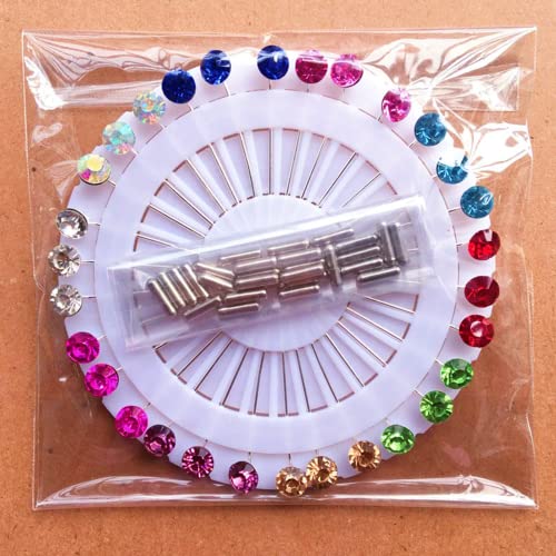 Siganorpy BZ-01 bunte Hijab-Schalnadeln mit Sicherheitskappen, Schneidernadeln, Nähen, knickfrei, 30 Stück von Siganorpy