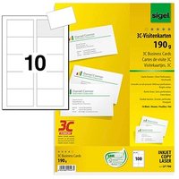100 SIGEL Visitenkarten LP790 matt weiß 190 g/qm 100 SIGEL Visitenkarten LP790 matt weiß 190 g/qm von Sigel