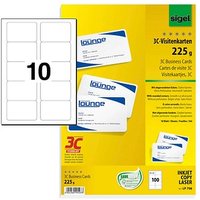 100 SIGEL Visitenkarten LP798 satiniert weiß 225 g/qm 100 SIGEL Visitenkarten LP798 satiniert weiß 225 g/qm von Sigel