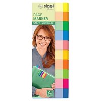 SIGEL MULTICOLOR Haftmarker farbsortiert 10x 50 Streifen von Sigel