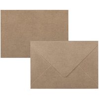 24 SIGEL Briefumschläge aus braunem Kraftpapier DIN C6 ohne Fenster von Sigel