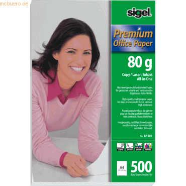 240 x Sigel Premium Office Paper A4 80g/qm VE=500 Blatt 240 x Sigel Premium Office Paper A4 80g/qm VE=500 Blatt von Sigel