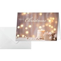 25 SIGEL Weihnachtskarten Golden Glow DIN A6 von Sigel