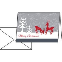 25 SIGEL Weihnachtskarten Red Deer DIN A6 von Sigel