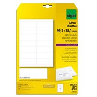 350 SIGEL Adressetiketten LA321 weiß 99,1 x 38,1 mm 350 SIGEL Adressetiketten LA321 weiß 99,1 x 38,1 mm von Sigel