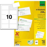 400 SIGEL Visitenkarten LP801 satiniert weiß 250 g/qm 400 SIGEL Visitenkarten LP801 satiniert weiß 250 g/qm von Sigel
