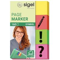 SIGEL SYMBOL Haftmarker farbsortiert "Symbole" 4x 40 Streifen von Sigel