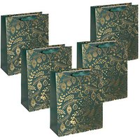 5 SIGEL Geschenktaschen Golden ornaments on green Motiv 26,0 x 32,0 cm 5 SIGEL Geschenktaschen Golden ornaments on green Motiv 26,0 x 32,0 cm von Sigel