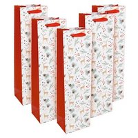 5 SIGEL Geschenktüten für Flaschen Christmas motifs watercolor Large rot/weiß 10,0 x 35,0 cm 5 SIGEL Geschenktüten für Flaschen Christmas motifs watercolor Large rot/weiß 10,0 x 35,0 cm von Sigel