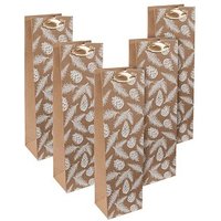 5 SIGEL Geschenktüten für Flaschen Pine cones and pine branches Large braun 10,0 x 35,0 cm 5 SIGEL Geschenktüten für Flaschen Pine cones and pine branches Large braun 10,0 x 35,0 cm von Sigel