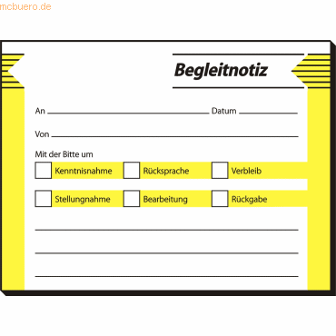 Sigel Begleitnotiz 100x75mm weißgelb 50 Blatt von Sigel