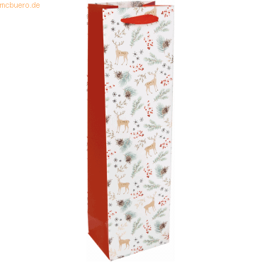 5 x Sigel Geschenktasche Bottle 100x350x80mm Christmas motifs watercol 5 x Sigel Geschenktasche Bottle 100x350x80mm Christmas motifs watercol von Sigel