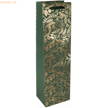 5 x Sigel Geschenktasche Bottle 100x350x80mm Golden ornaments on green 5 x Sigel Geschenktasche Bottle 100x350x80mm Golden ornaments on green von Sigel