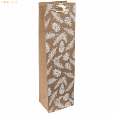 5 x Sigel Geschenktasche Bottle 100x350x80mm Pine cones and pine branc 5 x Sigel Geschenktasche Bottle 100x350x80mm Pine cones and pine branc von Sigel
