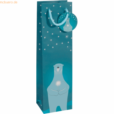 5 x Sigel Geschenktasche Bottle Polar bear with candle 100x350x80mm 5 x Sigel Geschenktasche Bottle Polar bear with candle 100x350x80mm von Sigel