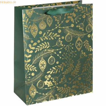 5 x Sigel Geschenktasche Large 260x330x120mm Golden ornaments on green 5 x Sigel Geschenktasche Large 260x330x120mm Golden ornaments on green von Sigel