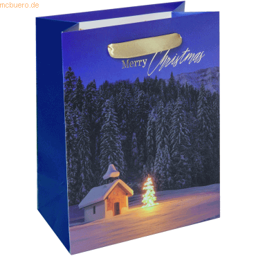 5 x Sigel Geschenktasche Small 180x230x100mm Christmas Chapel von Sigel