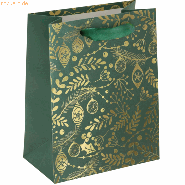 5 x Sigel Geschenktasche Small 180x230x100mm Golden ornaments on green 5 x Sigel Geschenktasche Small 180x230x100mm Golden ornaments on green von Sigel