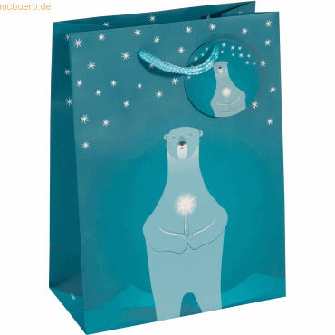 5 x Sigel Geschenktasche Small Polar bear with candle 170x230x90mm 5 x Sigel Geschenktasche Small Polar bear with candle 170x230x90mm von Sigel
