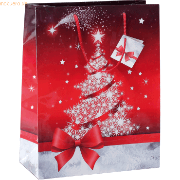 5 x Sigel Geschenktasche Sparkling Tree 17x23x9cm von Sigel