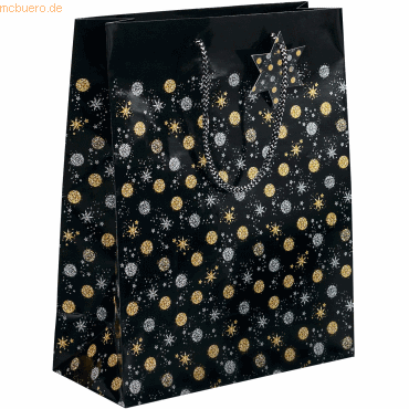 5 x Sigel Weihnachts-Geschenktasche Large Stardust 260x330x120mm von Sigel