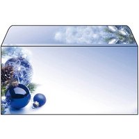 SIGEL Weihnachtsbriefumschläge Blue Harmony DIN lang ohne Fenster von Sigel