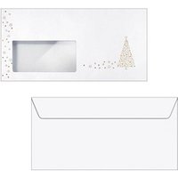 SIGEL Weihnachtsbriefumschläge Golden Tree DIN lang mit Fenster, 50 St. von Sigel