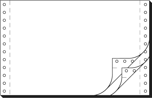 SIGEL 36243 Endlospapier 6 Zoll x 240 mm (A5 quer), 56/53/57 g, 1200 Sätze LP, SD, 3fach, Druckerpapier von Sigel