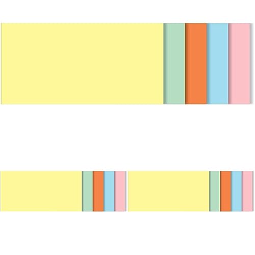 SIGEL BA100 Moderationskarten rechteckig, 6 Farben sortiert (gelb, grün, orange, blau, rosa, weiß), 10x20 cm, 250 Stück (Packung mit 3) von Sigel