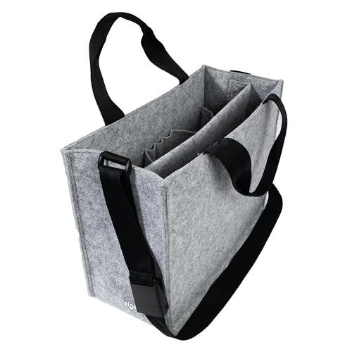 SIGEL BA408 Desk Sharing Bag Classic, Organizer für mobiles Arbeiten, absolut sicherer Stand: für Laptop bis 15,4 Zoll und Unterlagen, Synthetischer Filz, hellgrau, Medium 36 x 15 x 28 cm SIGEL BA408 Desk Sharing Bag Classic, Organizer für mobiles Arbeiten, absolut sicherer Stand: für Laptop bis 15,4 Zoll und Unterlagen, Synthetischer Filz, hellgrau, Medium 36 x 15 x 28 cm von Sigel