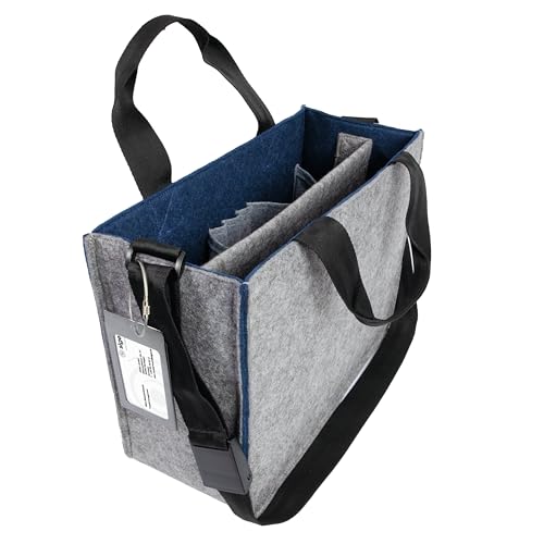SIGEL BA424 Desk Sharing Bag Classic, Organizer für mobiles Arbeiten, absolut sicherer Stand: für Laptop bis 15,4 Zoll und Unterlagen, Synthetischer Filz, grau-blau, Medium 36 x 15 x 28 cm SIGEL BA424 Desk Sharing Bag Classic, Organizer für mobiles Arbeiten, absolut sicherer Stand: für Laptop bis 15,4 Zoll und Unterlagen, Synthetischer Filz, grau-blau, Medium 36 x 15 x 28 cm von Sigel