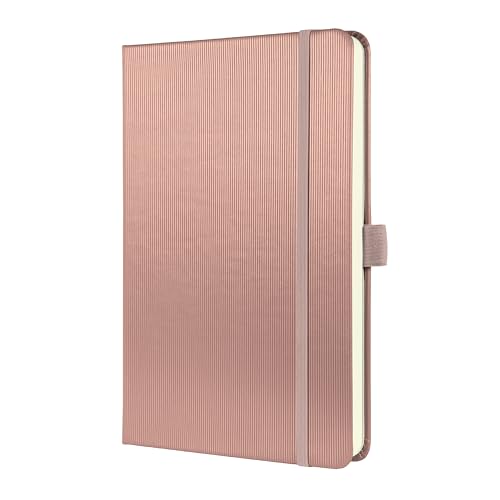 SIGEL CO400 Premium Notizbuch kariert, A5, Hardcover, rose metallic, aus nachhaltigem Papier - Conceptum - mit Seitenzahlen, Inhaltsverzeichnis, Stiftschlaufe, Falttasche von Sigel