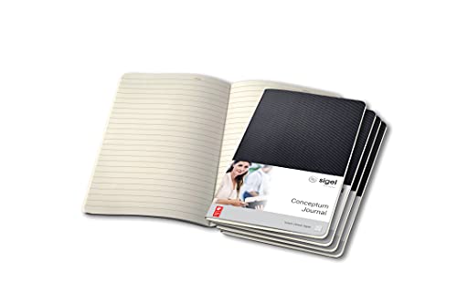 Sigel CO863 Notizheft A5 liniert schwarz, 64 Seiten, aus nachhaltigem Papier, Conceptum - 5er Pack Sigel CO863 Notizheft A5 liniert schwarz, 64 Seiten, aus nachhaltigem Papier, Conceptum - 5er Pack von Sigel
