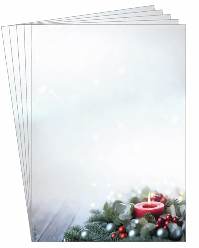 SIGEL DP640 Briefpapier Weihnachten "Candelight Cheer" A4, 100 Blatt, aus nachhaltigem Papier, Weihnachtsbriefpapier, Einladung, Menükarte SIGEL DP640 Briefpapier Weihnachten "Candelight Cheer" A4, 100 Blatt, aus nachhaltigem Papier, Weihnachtsbriefpapier, Einladung, Menükarte von Sigel