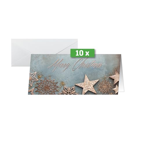 SIGEL DS099 Premium Weihnachtskarten-Set Glamorous Christmas, DIN lang, 10 Karten mit Umschlägen, optimal zum Bedrucken, aus nachhaltigem Papier SIGEL DS099 Premium Weihnachtskarten-Set Glamorous Christmas, DIN lang, 10 Karten mit Umschlägen, optimal zum Bedrucken, aus nachhaltigem Papier von Sigel