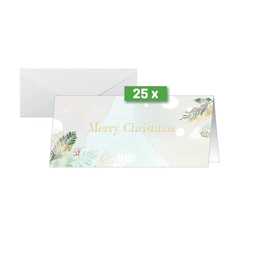 SIGEL DS199 Weihnachtskarten-Set Christmas Forest Watercolor, DIN lang, 25 Karten mit Umschlägen, optimal zum Bedrucken, aus nachhaltigem Papier SIGEL DS199 Weihnachtskarten-Set Christmas Forest Watercolor, DIN lang, 25 Karten mit Umschlägen, optimal zum Bedrucken, aus nachhaltigem Papier von Sigel