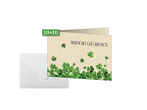 SIGEL DS615 Glückwunschkarten Geburtstagskarten "Herzlichen Glückwunsch", A6, 10er Set mit Umschlägen, aus nachhaltigem Graspapier, ideal zum Bedrucken, aus nachhaltigem Papier SIGEL DS615 Glückwunschkarten Geburtstagskarten "Herzlichen Glückwunsch", A6, 10er Set mit Umschlägen, aus nachhaltigem Graspapier, ideal zum Bedrucken, aus nachhaltigem Papier von Sigel