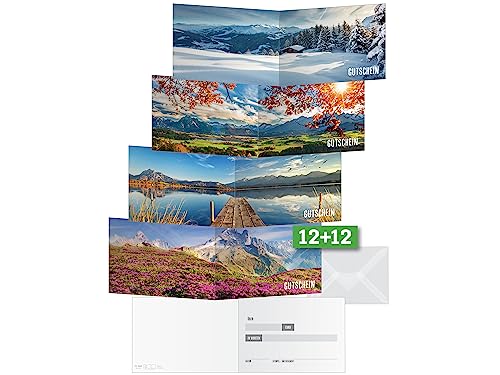 SIGEL DS619 Gutscheinkarten | Geschenkgutscheine | Vordrucke zum Selbstausfüllen | für Unternehmen | Firmen & Gastronomie | A6 | 12 Stück mit transparenten Umschlägen - 4 Motive je 3 Karten SIGEL DS619 Gutscheinkarten | Geschenkgutscheine | Vordrucke zum Selbstausfüllen | für Unternehmen | Firmen & Gastronomie | A6 | 12 Stück mit transparenten Umschlägen - 4 Motive je 3 Karten von Sigel