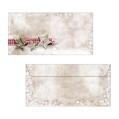 SIGEL DU049 Briefumschläge Weihnachten, Winter Chalet, DIN lang, 25 Stück von Sigel