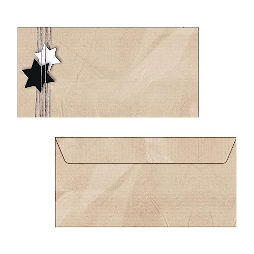SIGEL DU079 Briefumschläge Weihnachten "Christmas Wrapping", DIN lang, 50 Stück von Sigel