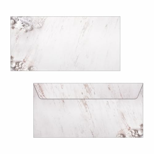 SIGEL DU673 Weihnachts-Umschlag, "Rustic White", beige/weiß, gummiert, DIN lang, 25 Stück SIGEL DU673 Weihnachts-Umschlag, "Rustic White", beige/weiß, gummiert, DIN lang, 25 Stück von Sigel