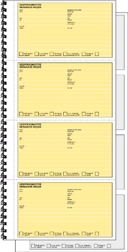 SIGEL Expres 30260 Terugbelboek, spiralisiert, holländisches Telefon-Gesprächsnotizen / Memobuch 29,7x14 cm, 2x40 Blatt von Sigel
