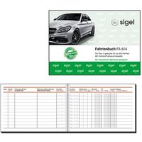 SIGEL Fahrtenbuch, Pkw mit Kraftstoffverbrauch Formularbuch FA614 von Sigel