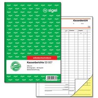 SIGEL Kassenbericht/Bestandsrechnung Formularbuch SD007 von Sigel