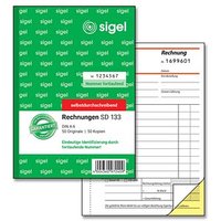 SIGEL Rechnung mit fortlaufenden Nummern Formularbuch SD133 von Sigel